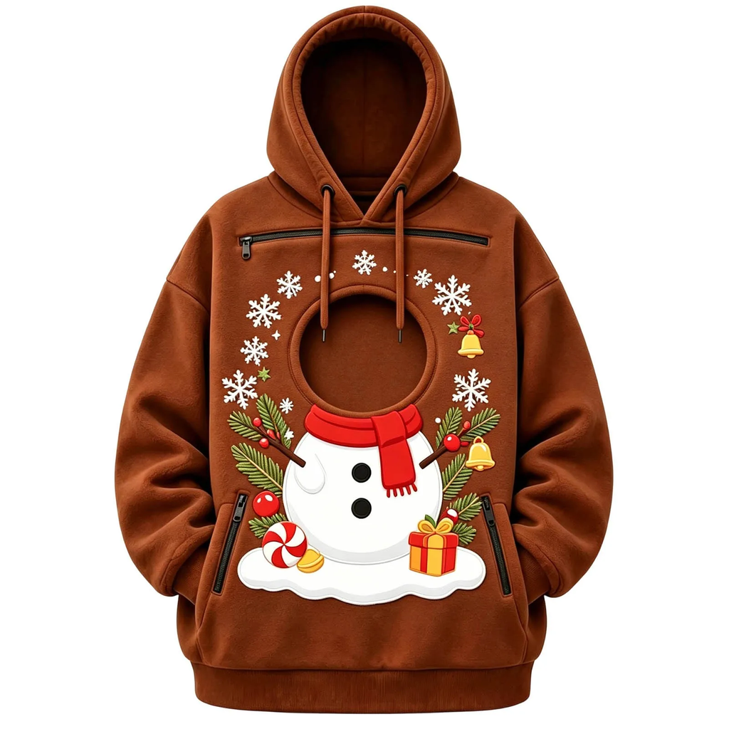Festive Cat Pouch Carrier Hoodie