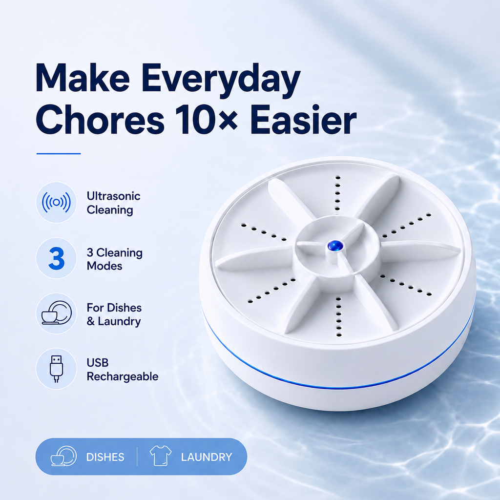 WasherPal™ Portable Ultra Sonic Washer for Dishes & Laundry