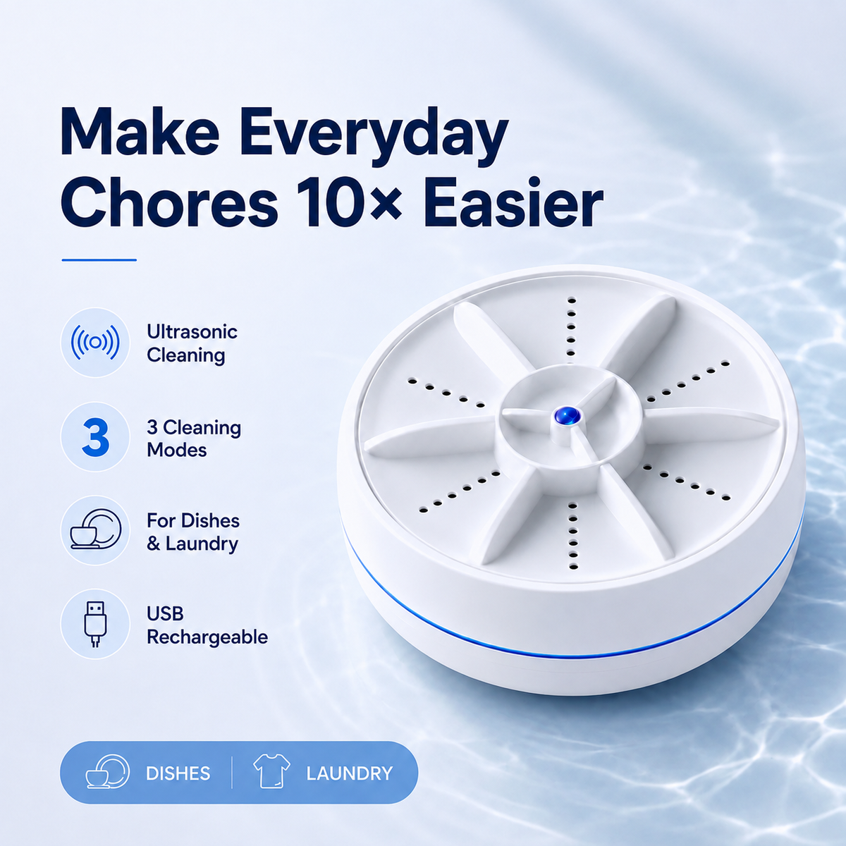 WasherPal™ Portable Ultra Sonic Washer for Dishes & Laundry