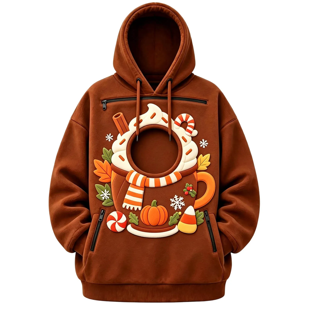 Festive Cat Pouch Carrier Hoodie
