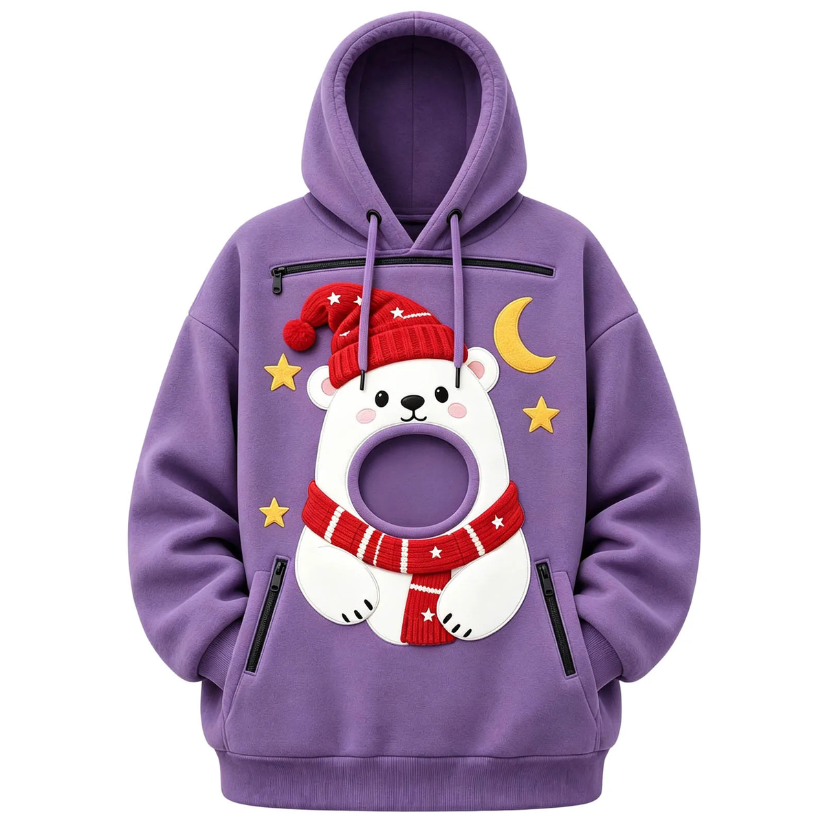 Festive Cat Pouch Carrier Hoodie