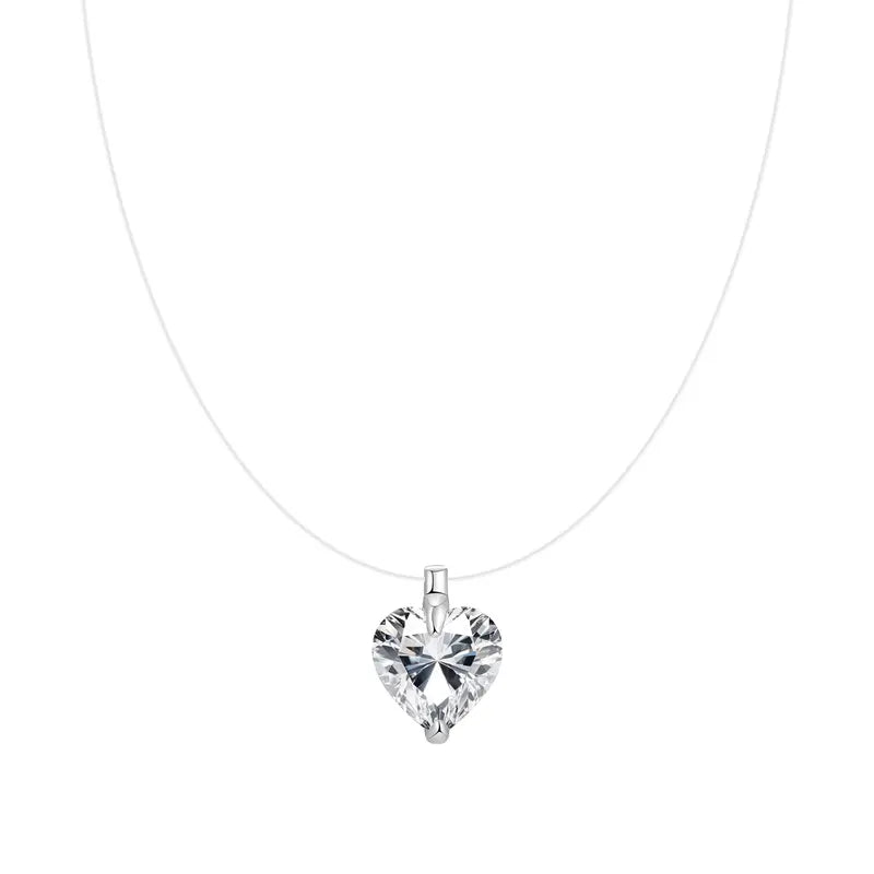 Floating Cubic Zirconia Pendant