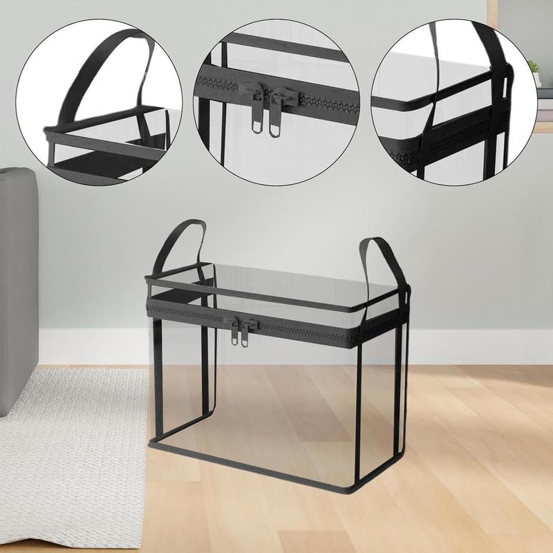 Clear Thick Plastic Storage Box with Hinged Lid