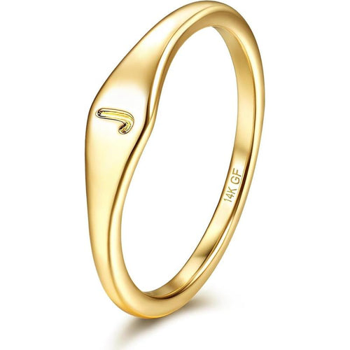 14K Gold Custom Initial Ring