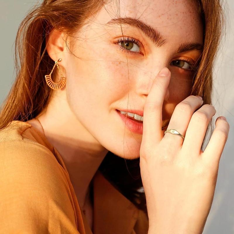 14K Gold Custom Initial Ring