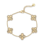 14K Gold Plated Clover Bracelet