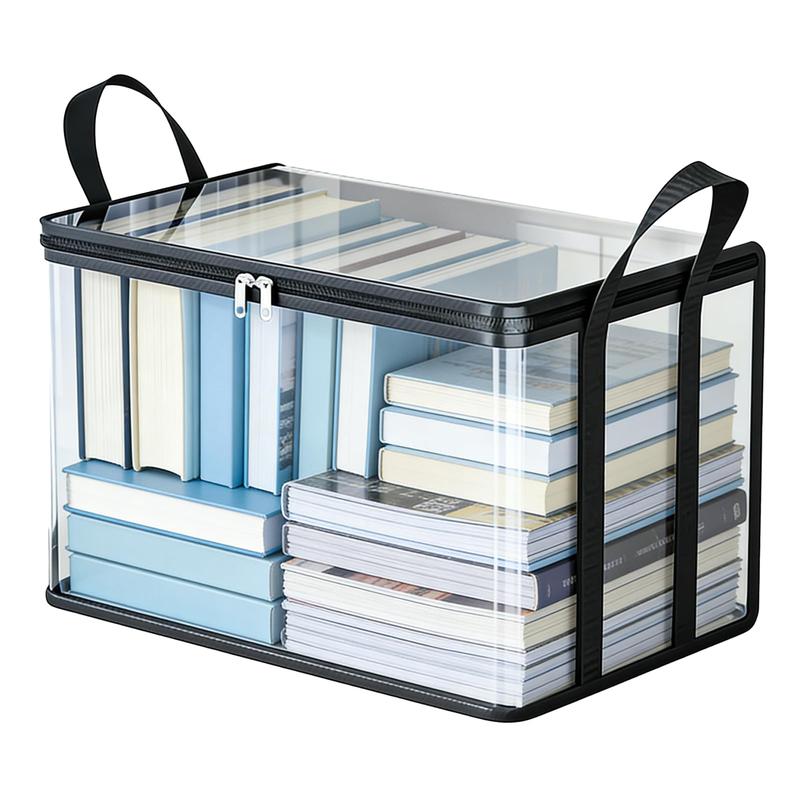 Clear Thick Plastic Storage Box with Hinged Lid