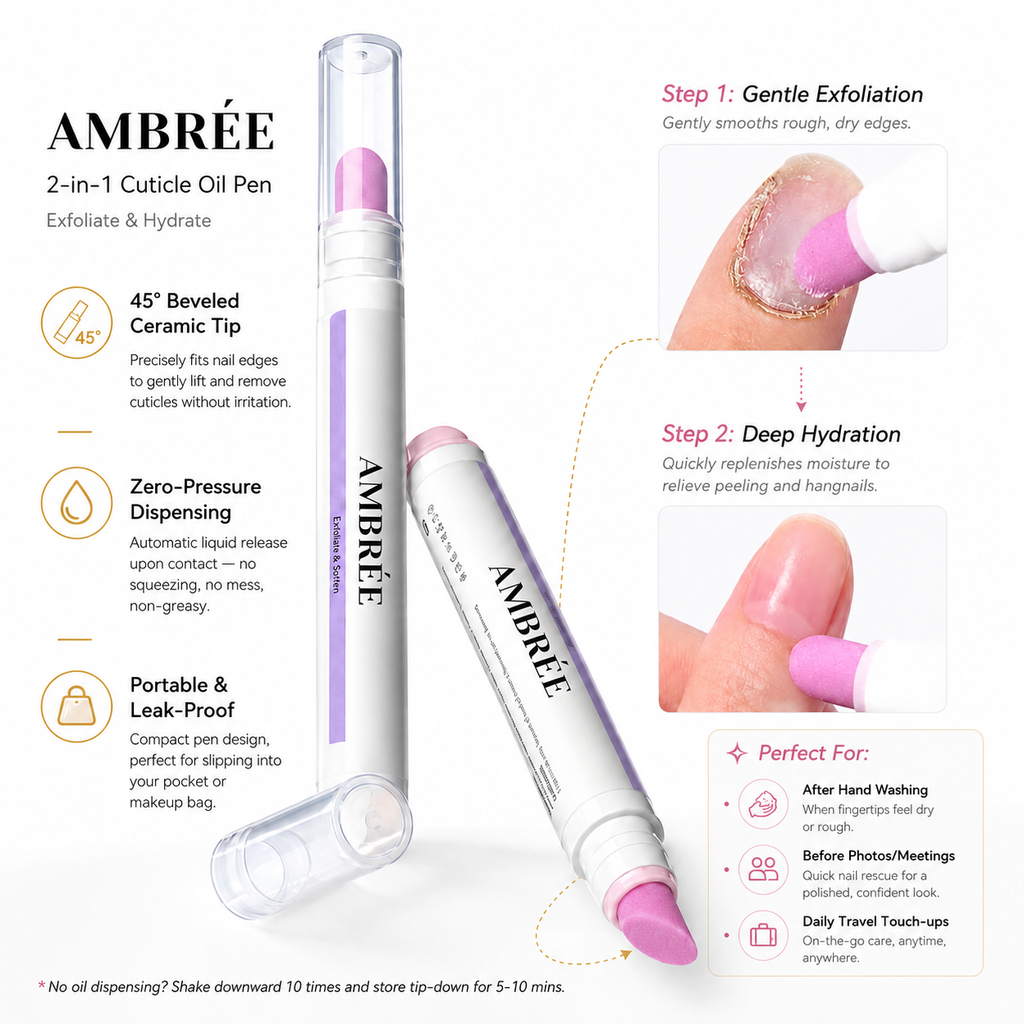 2 in 1 Cuticle Remover & Nourishing Oil Pen