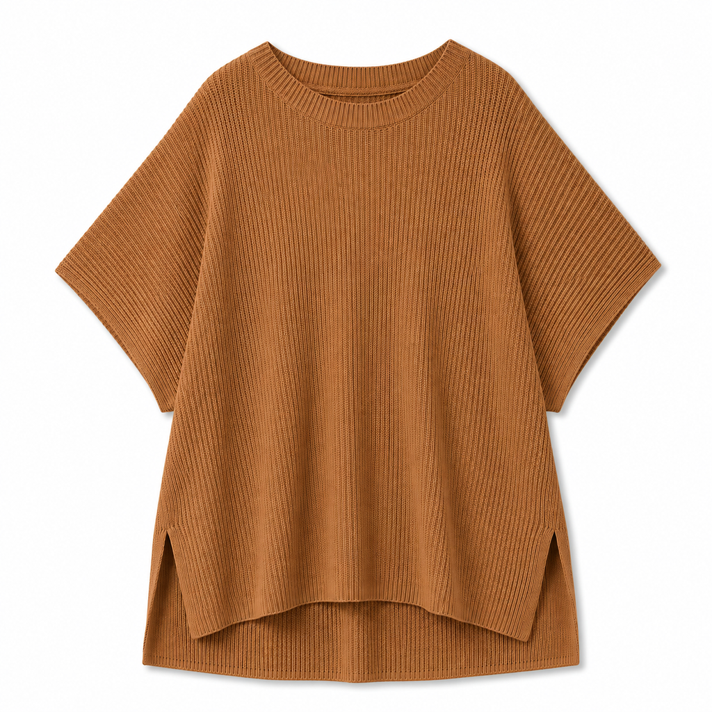Casual Oversized Solid Knit Pullover