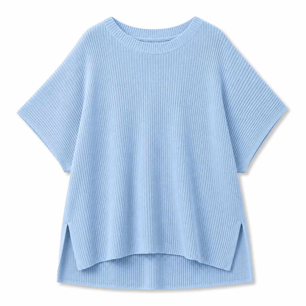 Casual Oversized Solid Knit Pullover