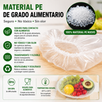 100PCS Disposable Stretch Food Covers for Bowls & Plates