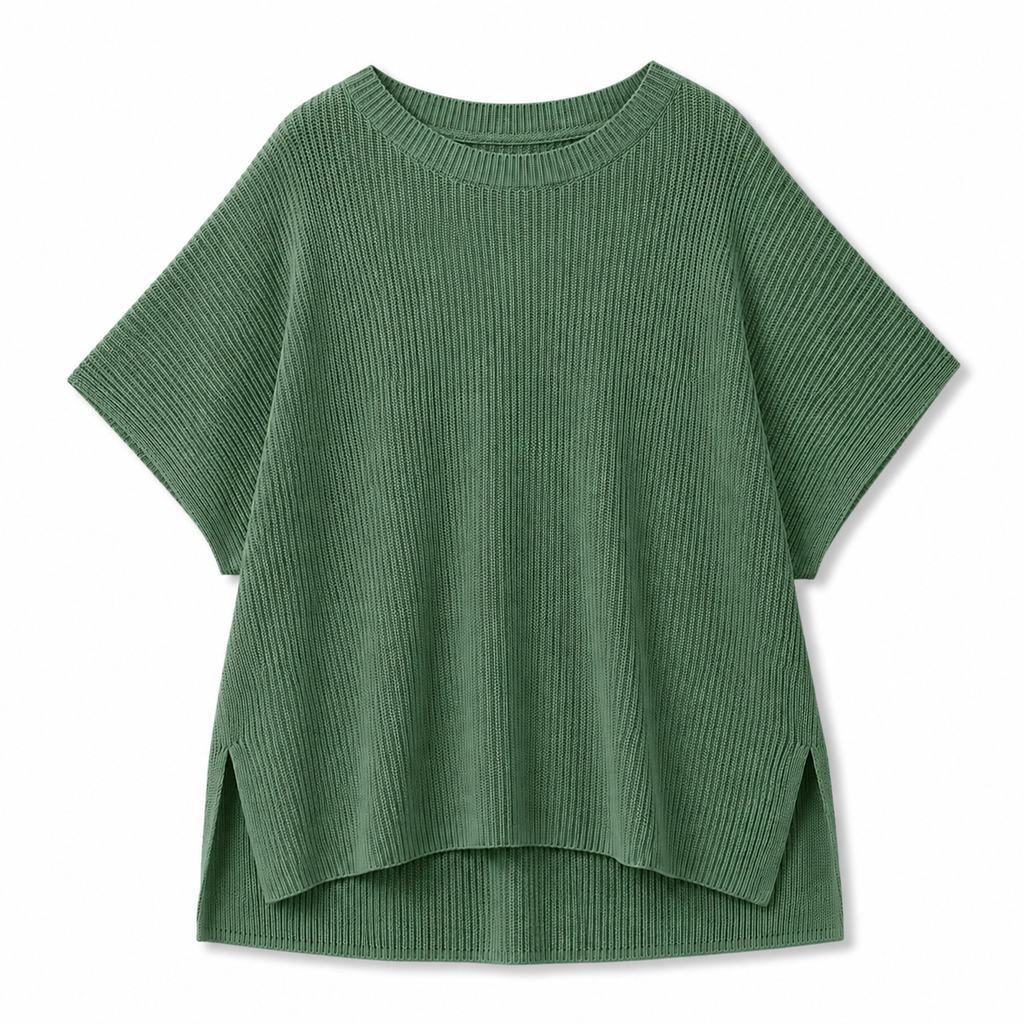 Casual Oversized Solid Knit Pullover