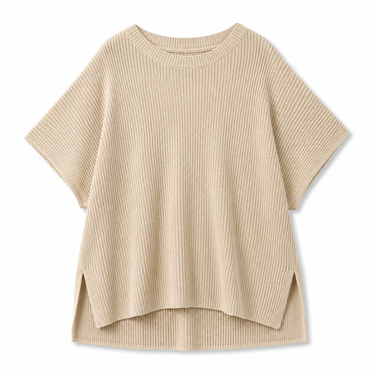Casual Oversized Solid Knit Pullover