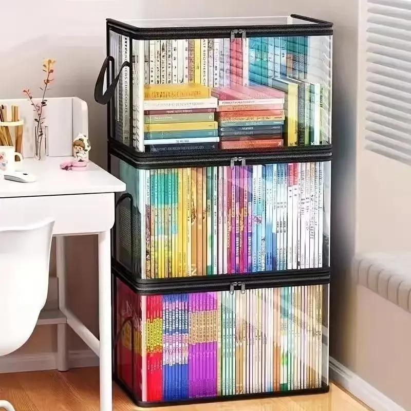 Clear Thick Plastic Storage Box with Hinged Lid