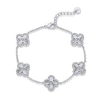 14K Gold Plated Clover Bracelet