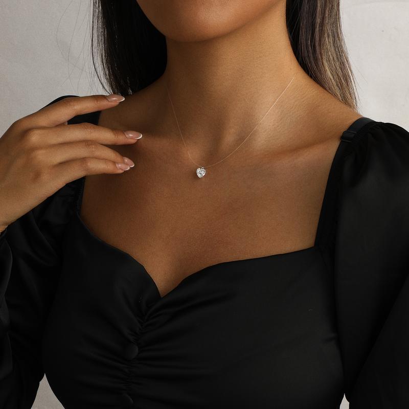 Floating Cubic Zirconia Pendant